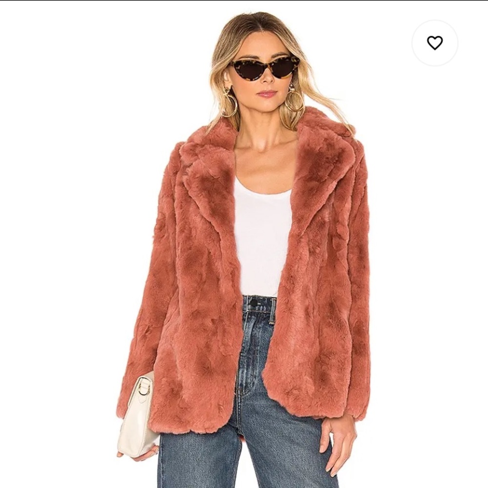 Mauve Fur Coat Small